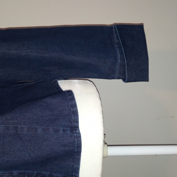 Denim Top with Silver Hook Buttons - Large / Stretch - Picture 2 of 9